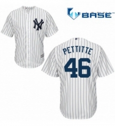 Youth Majestic New York Yankees 46 Andy Pettitte Replica White Home MLB Jersey