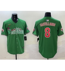 Men Philadelphia Phillies 8 Nick Castellanos Green Phanatic Limited Stitched Jersey