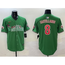 Men Philadelphia Phillies 8 Nick Castellanos Green Phanatic Limited Stitched Jersey