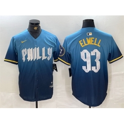 Men Philadelphia Phillies 93 Jason Elwell Blue 2024 City Connect Limited Stitched Jersey