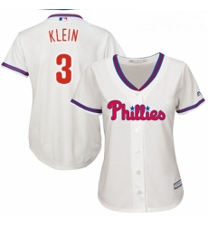 Womens Majestic Philadelphia Phillies 3 Chuck Klein Replica Cream Alternate Cool Base MLB Jersey