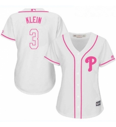 Womens Majestic Philadelphia Phillies 3 Chuck Klein Replica White Fashion Cool Base MLB Jersey