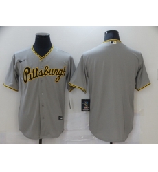 Men Nike Pittsburgh Pirates grey Blank Coolbase Jersey