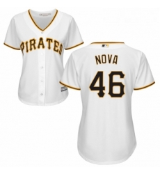 Womens Majestic Pittsburgh Pirates 46 Ivan Nova Authentic White Home Cool Base MLB Jersey 