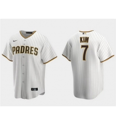 Men San Diego Padres 7 Ha Seong Kim White Cool Base Stitched Jersey