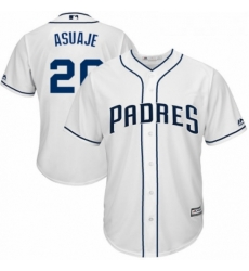 Youth Majestic San Diego Padres 20 Carlos Asuaje Authentic White Home Cool Base MLB Jersey 