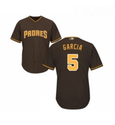 Youth San Diego Padres 5 Greg Garcia Replica Brown Alternate Cool Base Baseball Jersey 