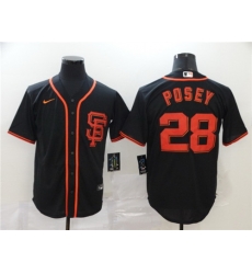 Giants 28 Buster Posey Black 2020 Nike Cool Base Jersey