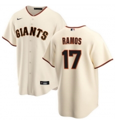 Men San Francisco Giants 17 Heliot Ramos Cream Cool Base Stitched Baseball Jersey