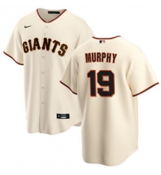 Men San Francisco Giants 19 Tom Murphy Cream Cool Base Stitched Jersey