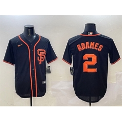 Men San Francisco Giants 2 Willy Adames Black Cool Base Stitched Baseball Jersey