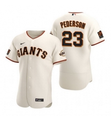 Men San Francisco Giants 23 Joc Pederson Cream Flex Base Stitched jersey