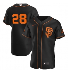 Men San Francisco Giants 28 Buster Posey Men Nike Black Alternate 2020 Flex Base Player MLB Jersey