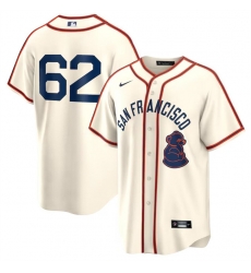 Men San Francisco Giants 62 Logan Webb Cream 2024 Rickwood Classic Stitched Baseball Jersey