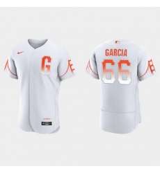 Men San Francisco Giants 66 Jarlin Garcia Men 2021 City Connect Authentic White Jersey