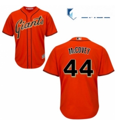 Mens Majestic San Francisco Giants 44 Willie McCovey Replica Orange Alternate Cool Base MLB Jersey