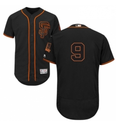 Mens Majestic San Francisco Giants 9 Brandon Belt Black Alternate Flex Base Authentic Collection MLB Jersey