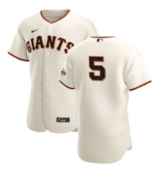 San Francisco Giants 5 Mike Yastrzemski Men Nike Cream Home 2020 Authentic Player MLB Jersey