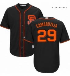 Youth Majestic San Francisco Giants 29 Jeff Samardzija Replica Black Alternate Cool Base MLB Jersey