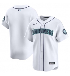 Men Seattle Mariners Blank White Home Limited Stitched Jersey