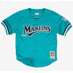 Men's Blank Teal Florida Marlins 1995 Authentic Batting Practice Jersey