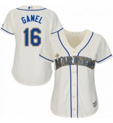 Womens Majestic Seattle Mariners 16 Ben Gamel Replica Cream Alternate Cool Base MLB Jersey 