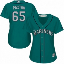 Womens Majestic Seattle Mariners 65 James Paxton Authentic Teal Green Alternate Cool Base MLB Jersey 