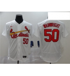 Cardinals 50 Adam Wainwright White 2020 Nike Flexbase Jersey