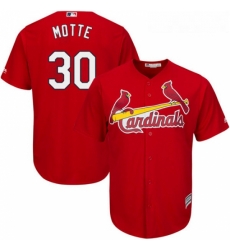 Youth Majestic St Louis Cardinals 30 Jason Motte Authentic Red Alternate Cool Base MLB Jersey 