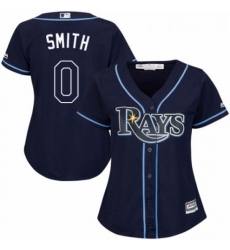 Womens Majestic Tampa Bay Rays 0 Mallex Smith Replica Navy Blue Alternate Cool Base MLB Jersey 