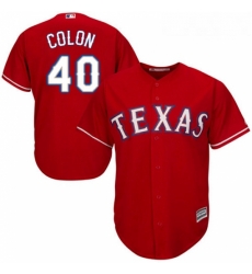 Youth Majestic Texas Rangers 40 Bartolo Colon Replica Red Alternate Cool Base MLB Jersey 