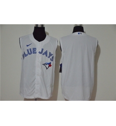 Blue Jays Blank White Nike Cool Base Sleeveless Jersey