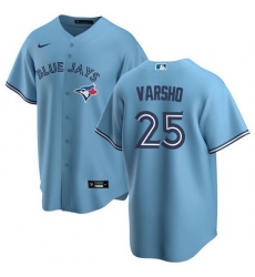 Men Toronto Blue Jays 25 Daulton Varsho Light Blue Cool Base Stitched Jersey