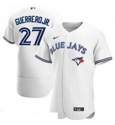 Men Toronto Blue Jays 27 Vladimir Guerrero Jr  Men Nike White Home 2020 Flex Base Player MLB Jersey