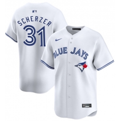 Men Toronto Blue Jays 31 Max Scherzer White 2024 Home Limited Stitched Jersey