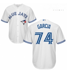 Mens Majestic Toronto Blue Jays 74 Jaime Garcia Replica White Home MLB Jersey 