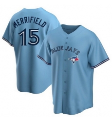 Men's Toronto Blue Jays #15 Whit Merrifield Light Blue Stitched MLB Cool Base Nike Jersey