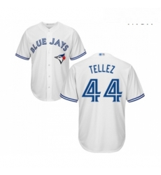 Mens Toronto Blue Jays 44 Rowdy Tellez Replica White Home Baseball Jersey 