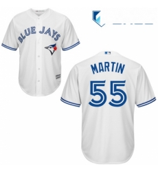 Womens Majestic Toronto Blue Jays 55 Russell Martin Replica White MLB Jersey