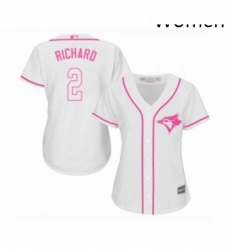 Womens Toronto Blue Jays 2 Clayton Richard Replica White Fashion Cool Base Baseball Jersey 