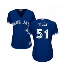 Womens Toronto Blue Jays 51 Ken Giles Replica Blue Alternate Baseball Jersey 