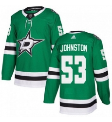 Men Dallas Stars 53 Wyatt Johnston Green Stitched Jersey