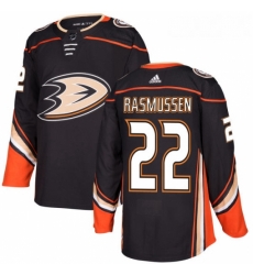 Youth Adidas Anaheim Ducks 22 Dennis Rasmussen Authentic Black Home NHL Jersey 