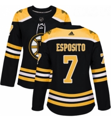 Womens Adidas Boston Bruins 7 Phil Esposito Premier Black Home NHL Jersey 