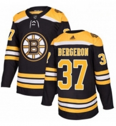 Men Adidas Boston Bruins 37 Patrice Bergeron Premier Black Home NHL Jersey 