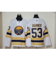 Sabres 53 Jeff Skinner White 50th Season Authentic Stitched Hockey Jersey