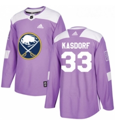 Youth Adidas Buffalo Sabres 33 Jason Kasdorf Authentic Purple Fights Cancer Practice NHL Jersey 