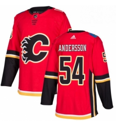 Mens Adidas Calgary Flames 54 Rasmus Andersson Premier Red Home NHL Jersey 