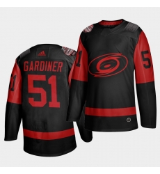 Carolina Hurricanes 51 Jake Gardiner Black Men 2021 Stadium Series Outdoor Game Jersey