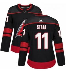 Womens Adidas Carolina Hurricanes 11 Jordan Staal Authentic Black Alternate NHL Jersey 